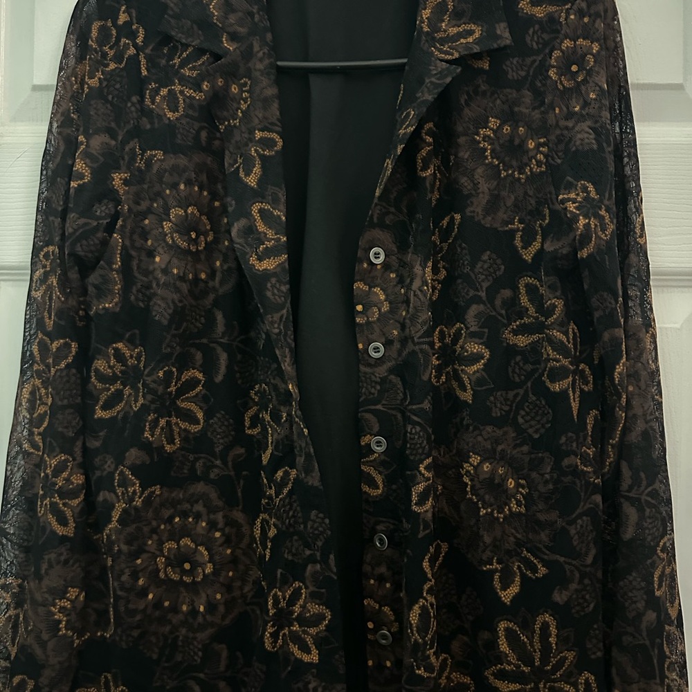 Jane Delancey Black and Brown Top